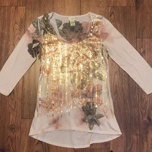 3/4 Sleeve Sequin Daytrip Top